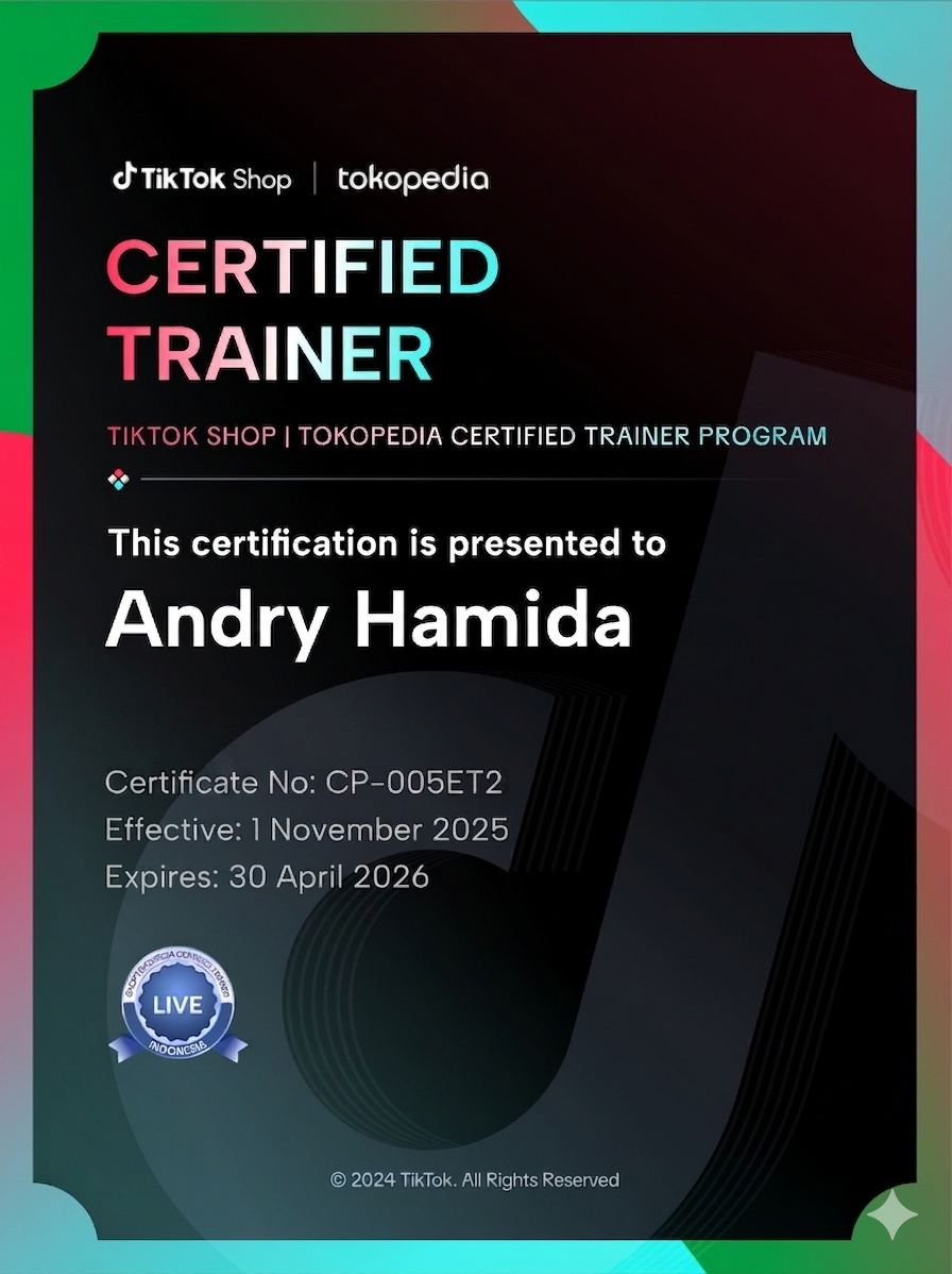 TikTok Certified Trainer Certificate