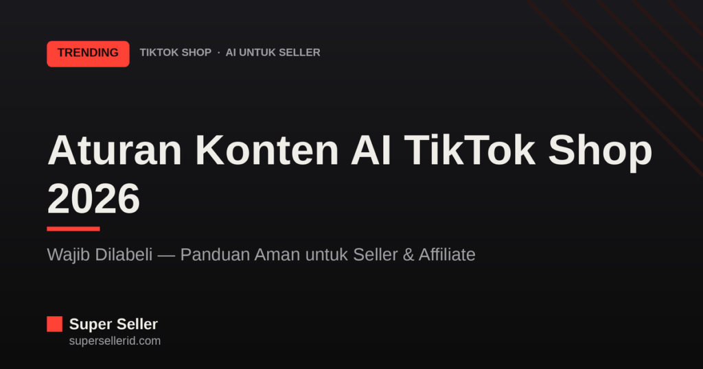 Aturan konten AI TikTok Shop 2026 wajib dilabeli untuk seller dan affiliate
