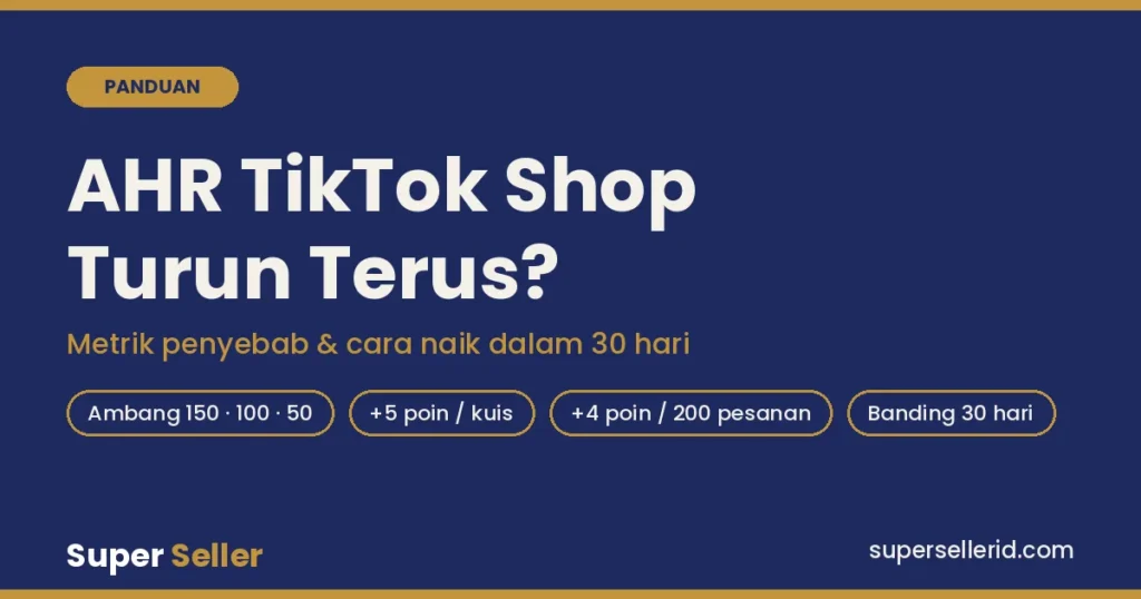 Ilustrasi AHR TikTok Shop turun terus: metrik penyebab dan cara naik dalam 30 hari