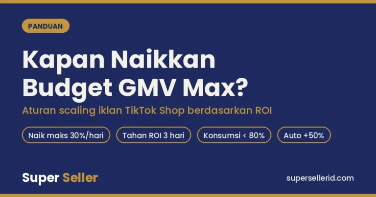 Kapan naikkan budget GMV Max: aturan scaling iklan TikTok Shop berdasarkan ROI